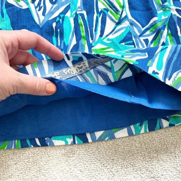 LILLY PULITZER Penelope Shift Dress Blue Crush Bamboo Size 2 Feminine Dainty - Picture 4 of 11